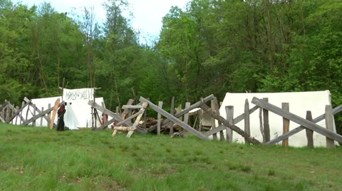 Celtic village 03 Stock Footage 39802928