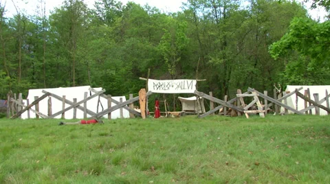 Celtic village 05 Stock Footage 39804656