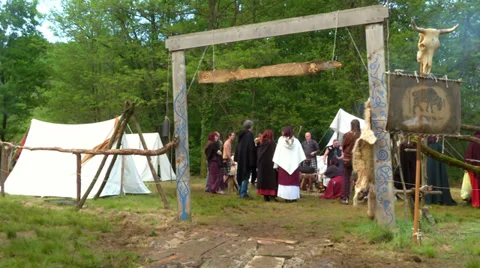 Celtic village 10 Stock Footage 39805558