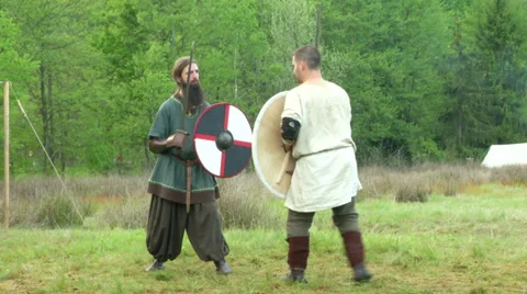 Celtic warrior fight 15 Video stock 39811573