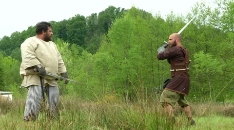 Celtic warrior fight 23 Video stock 39830358