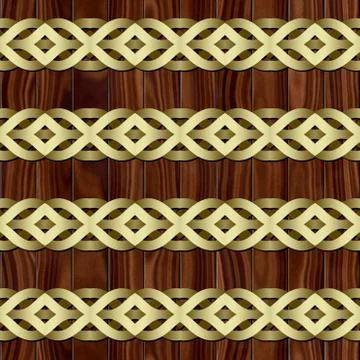 Celtic waves decoration generated seamless texture Stock Illustration