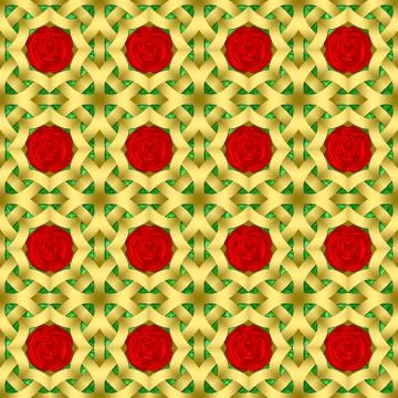 Celtic waves decoration generated seamless texture Stock Illustration