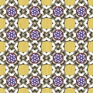 Celtic waves decoration generated seamless texture Stock Illustration