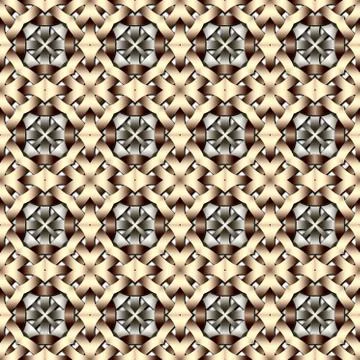 Celtic waves decoration generated seamless texture Stock Illustration