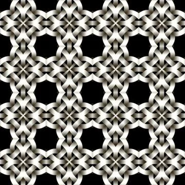 Celtic waves decoration generated seamless texture Stock Illustration