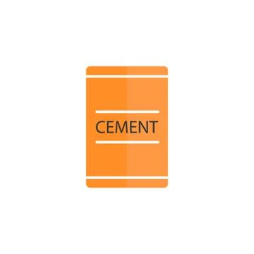 Cement bag flat icon, build repair elements Stock Illustration