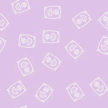 Cement bag line seamless pattern Stock Illustration