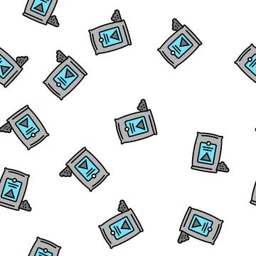 Cement bag vector seamless pattern Stock Illustration