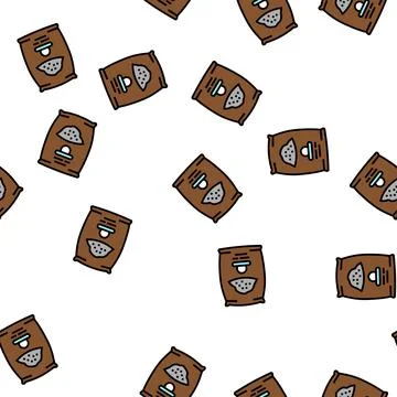Cement bag vector seamless pattern Stock Illustration