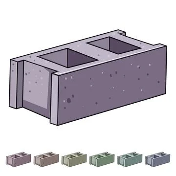 Cement block building material for construction projects Ilustración de archivo