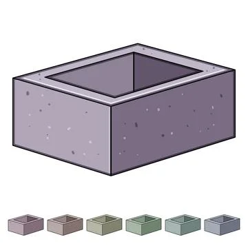 Cement block building material for construction industry Ilustración de archivo