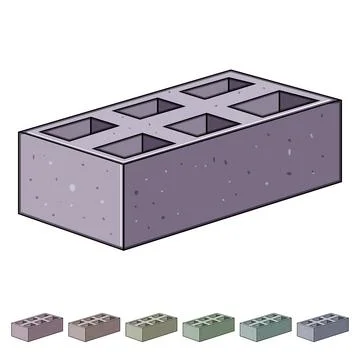 Cement block displaying essential construction building material Stock Illustration