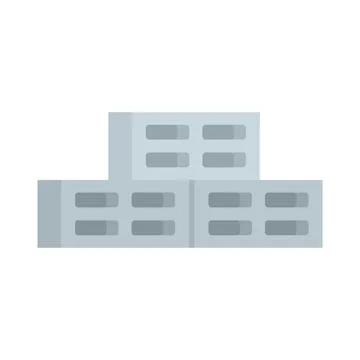 Cement block icon flat isolated vector Ilustración de archivo