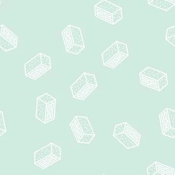 Cement block line vector seamless pattern Illustrazione stock