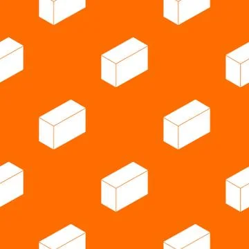 Cement block pattern vector orange Illustrazione stock