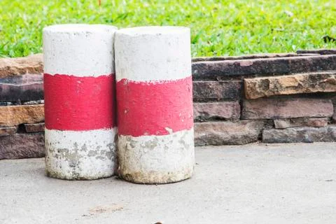 Cement block traffic Stock Photos