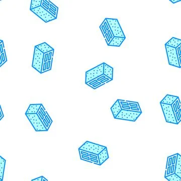 Cement block vector seamless pattern Illustrazione stock