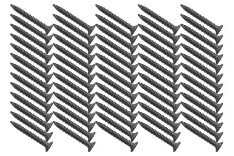 Cement board screws construction sharp point coated phillips drive hardware Stock Photos