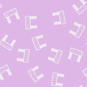 Cement for building house line vector seamless pattern 스톡 일러스트