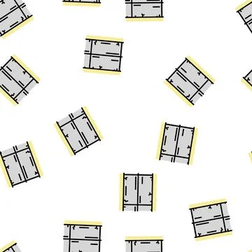 Cement concrete road vector seamless pattern Stock Illustration
