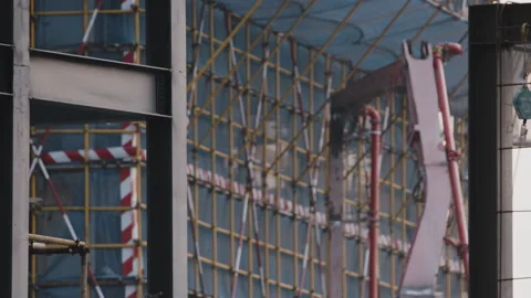 Cement Crane Works in Background Видео 224331527