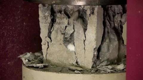 Cement cube crush test Stock Footage 46067424