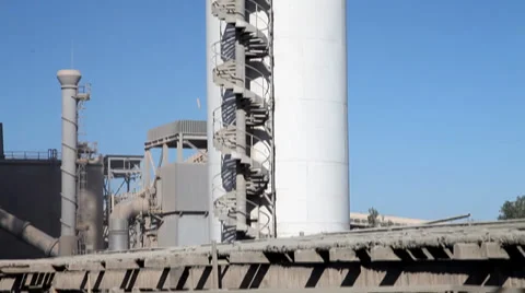 Cement factory Stock Footage 33828655