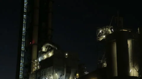 Cement factory Stock Footage 45595933