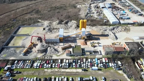 Cement factory industry Stock Footage 264057682