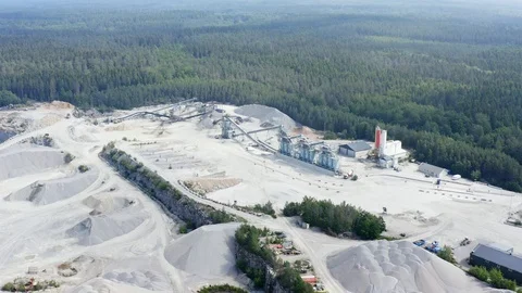 Cement factory in quarry Stock Footage 110630418