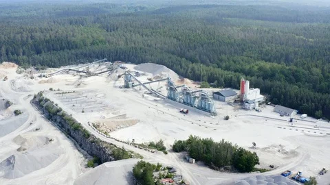 Cement factory in quarry Stock Footage 110631332