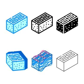 Cement forms block color icon vector Stock Illustration