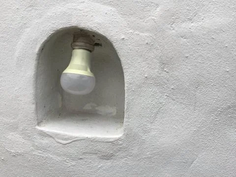 Cement ground pattern background texture with lamp Stock Photos