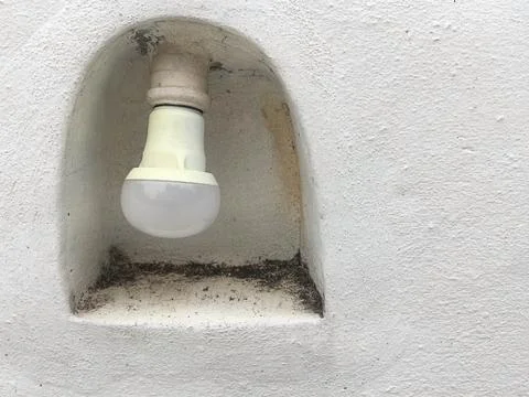 Cement ground pattern background texture with lamp Stock Photos