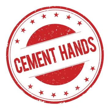 CEMENT-HANDS stamp sign Stock Illustration