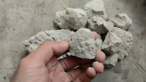 Cement that hardens into stone, this is called hydration 스톡 동영상 308057344