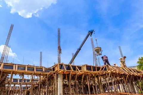 Cement for home builder Stock Photos