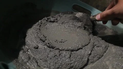 Cement material mixing process Stock Footage 292986238