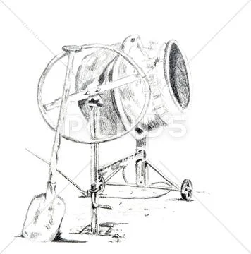 Cement mill Stock Illustration