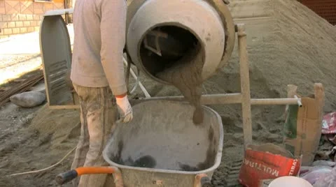 Cement mixer Stock Footage 8927464