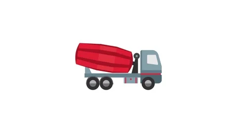 Cement Mixer icon animation Stock Footage 142019101
