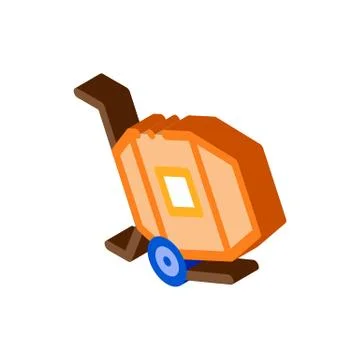 Cement Mixer Isometric Icon Vector Illustration Illustrazione stock