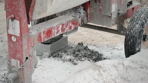 Cement Mixer Machine Close up Video stock 21111326