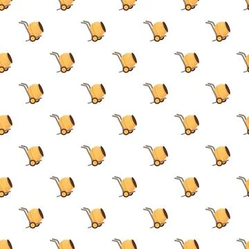 Cement mixer machine seamless pattern repeating background Stock Illustration