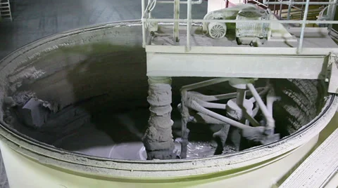 Cement mixer at the plant 1 Stock-Footage 30457789