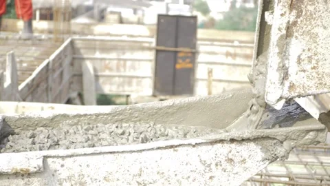 Cement Mixing in Construction  Efficient Process in Action Stock Footage 327540183