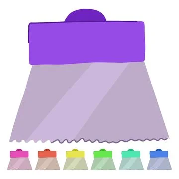 Cement notched trowel vector cartoon graphic Stock Illustration