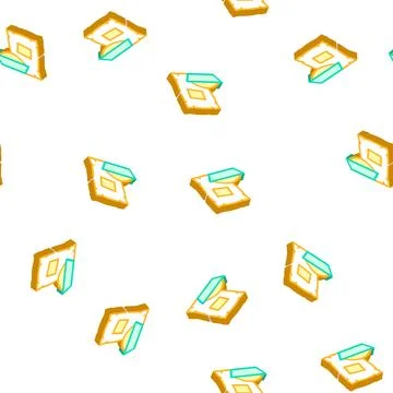 Cement or plaster isometric icon seamless pattern Stock Illustration