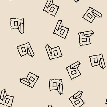 Cement or plaster line vector seamless pattern Stock Illustration